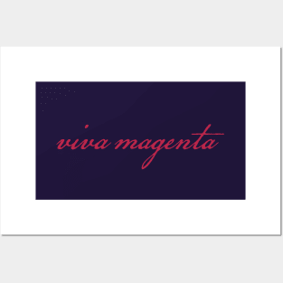 Typography Viva Magenta Script Posters and Art